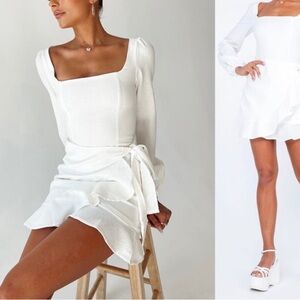 Princess Polly Villa Mini White Dress Size 4 NWOT